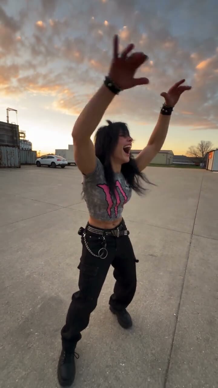 Erika in a sunset scene